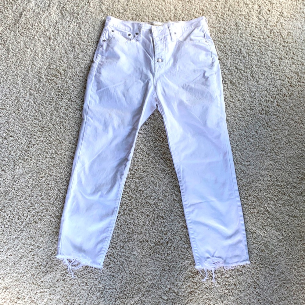 Madewell Perfect Vintage Crop in white, size 29